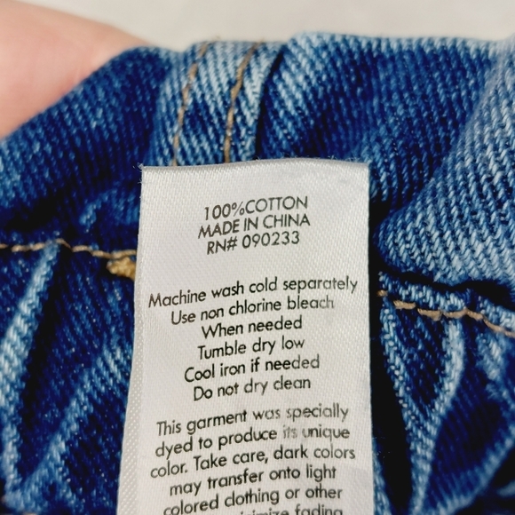 PacSun Blue Cotton Denim Casual Button Elastic Waist Mom Jeans P6251 - Picture 8 of 10